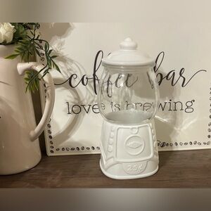 Target White Glass Gumball Machine Jar
